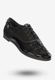 Półbuty Damskie Buty Eleganckie Ze Skóry Ekologicznej Czarne 126/250