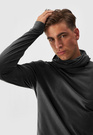 Bluza Termoaktywna Męska 4F Ocieplana z Kominiarką Narciarska Czarna 4FWAW24UBRUM077