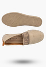Espadryle Damskie Materiałowe Buty Wsuwane Lekkie Casual Beżowe