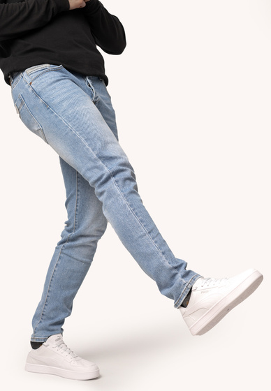 Spodnie męskie jeansowe jasne slim fit