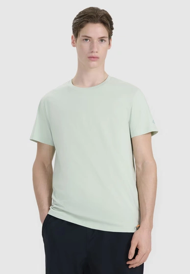 Koszulka Męska 4F T-shirt Z Nadrukiem Regular Miętowa 4FWSS25TTSHM2239