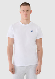 Koszulka Męska 4F Sportowy T-shirt Regular Biały 4FWSS24TTSHM1887
