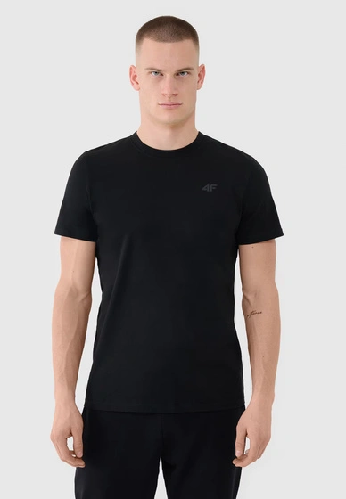 Koszulka Męska 4F T-shirt Basic Regular Czarny 4FWMM00TTSHM2256