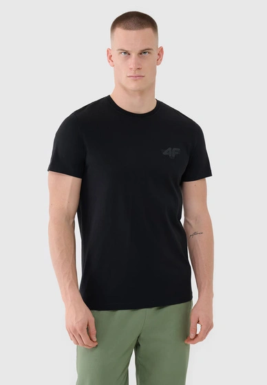Koszulka Męska 4F T-shirt Basic Regular Czarny 4FWSS25TTSHM1974