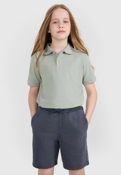 Koszulka Dziecięca 4F T-shirt Polo Z Kołnierzem Zielony 4FJWMM00TPTSU513