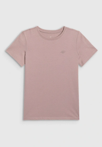 Koszulka Dziewczęca 4F T-shirt Bawełna Beżowy 4FJWAW25TTSHF2397