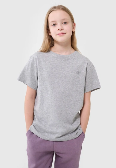Koszulka Dziewczęca 4F T-shirt Szara 4FJWMM00TTSHF2332