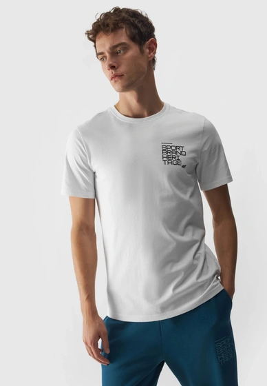 Koszulka Męska 4F T-shirt Biały Logo