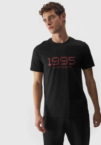 Koszulka Męska 4F T-shirt Czarny Logo