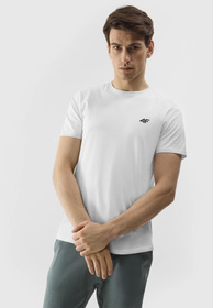 Koszulka Męska 4F Sportowy T-shirt Biały Regular TTSHM1154
