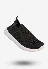 Sneakersy Dziecięce Wsuwane Buty Sportowe Lekkie Czarne Apawwa