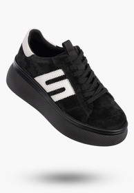 Sneakersy Damskie FILIPPO Skórzane Buty Sportowe Półbuty Czarne DP7175