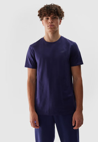 Koszulka Męska 4F Sportowy T-shirt Granatowy Regular TTSHM1154