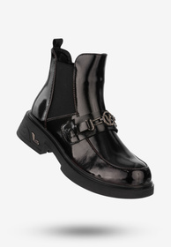 Buty Damskie Botki Ekoskóra Ocieplane Na Zimę Bordowe Potocki 24-12542BD