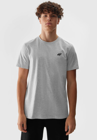 Koszulka Męska 4F Sportowy T-shirt Szary Regular TTSHM1154
