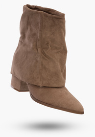 Botki Damskie Na Obcasie Ocieplane Na Zamek Buty Zimowe Khaki Seastar HL42P
