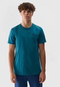 Koszulka Męska 4F Sportowy T-shirt Zielony Regular TTSHM1154