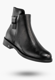 Botki Damskie Buty Na Zamek Trzewiki Ocieplane Na Zimę Czarne Potocki 25-12713BK