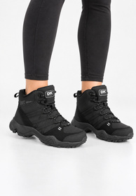 Buty Trekkingowe Damskie DK Młodzieżowe Sportowe Softshell Wysokie Czarne