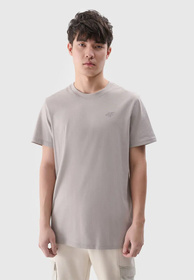 Koszulka Męska 4F T-shirt Basic Regular Beżowy 4FWSS25TTSHM2074