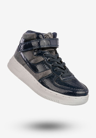 Sneakersy Dziecięce Buty Zimowe Na Rzepy Wysokie Granatowe