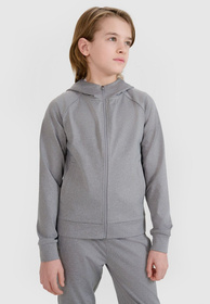 Bluza Chłopięca 4F Sportowa Treningowa Rozpinana Z Kapturem Szara 4FJWSS25TFSWM557