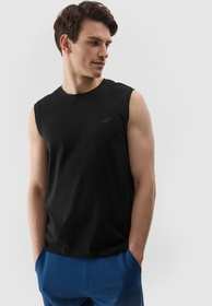 Koszulka Męska 4F Top T-shirt na ramiączkach Czarny 4FWSS24TSLEM075