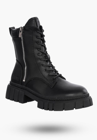Buty Damskie BIG STAR Botki Czarne Trapery MM274578