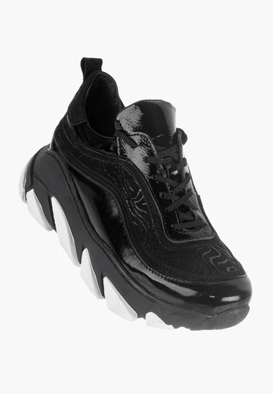 Sneakersy Damskie Simen Czarne Skóra