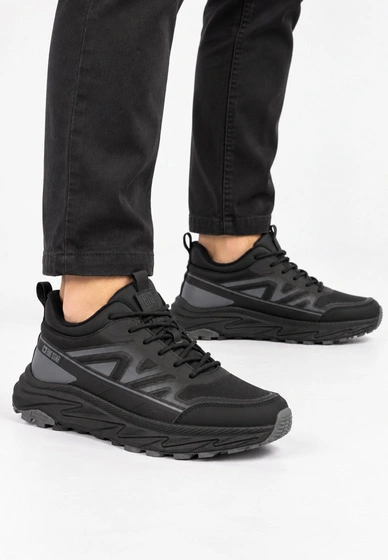 Sneakersy Męskie BIG STAR Ocieplane Półbuty Sportowe Casual Czarne UU174060