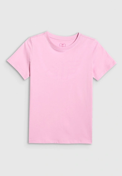 Koszulka Dziewczęca 4F T-shirt Sportowy Regular Różowy 4FJWSS26TTSHF3004