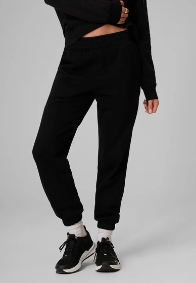 Spodnie Damskie 4F Sportowe Joggery Dresy Wysoki Stan Bawełniane Czarne 4FRMM00TTROF1842