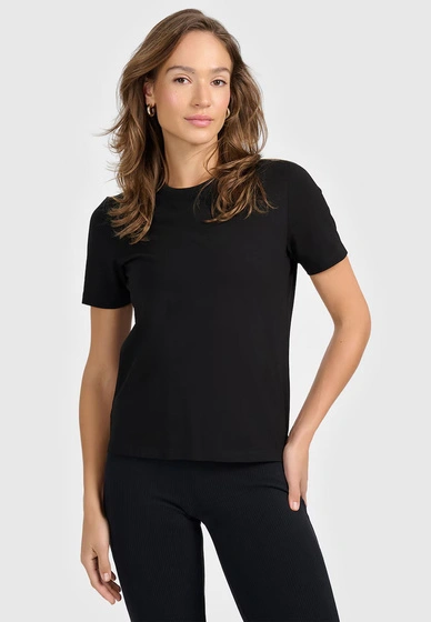 Koszulka T-shirt Damska 4F Sportowa Bawełniana Regular Czarna 4FRMM00TTSHF3617