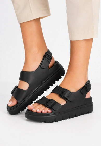 Sandały Damskie BIG STAR Piankowe Buty Letnie Na Klamry Czarne TT274A031
