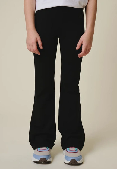 Legginsy Dziewczęce 4F Slim Dzwony Bawełniane Czarne 4FJRSS26TTIGF326