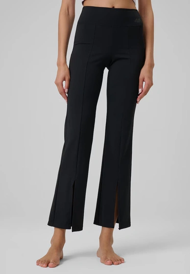 Spodnie Damskie 4F Sportowe Szybkoschnące Treningowe Yoga Czarne 4FWSS26TFTIF444