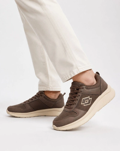 Buty Sportowe Uniseks LOTTO Sneakersy Lekkie Casual SOBRIO Brązowe