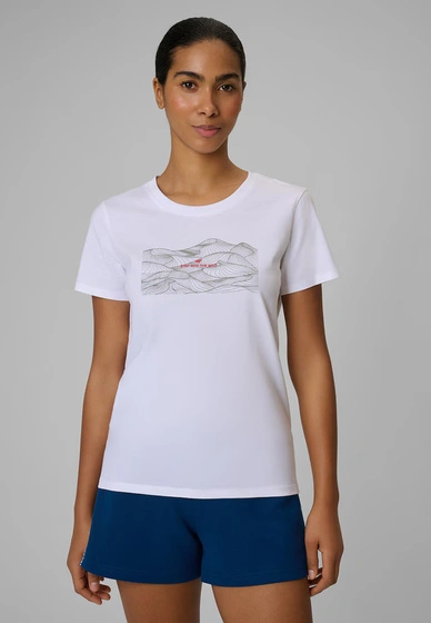 Koszulka Damska 4F T-shirt Regular Z Nadrukiem Biały 4FWSS26TTSHF2785