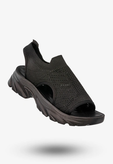 Sandały Damskie Buty Letnie Lekkie Wsuwane Czarne Potocki