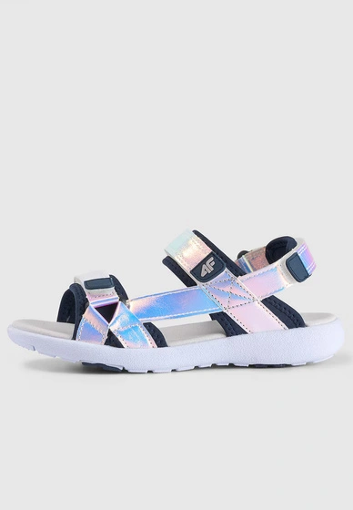 Sandały Dziewczęce 4F Buty Sportowe Na Rzepy Letnie Holo 4FJRSS24FSANF063