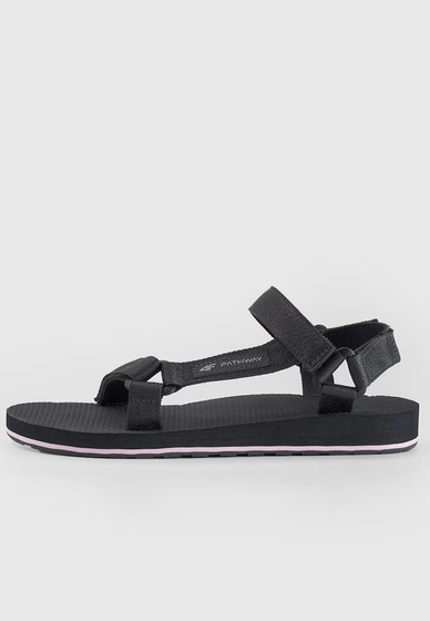 Sandały Damskie 4F Buty Letnie Na Rzepy Lekkie Ciemny Szary 4FRSS24FSANF054