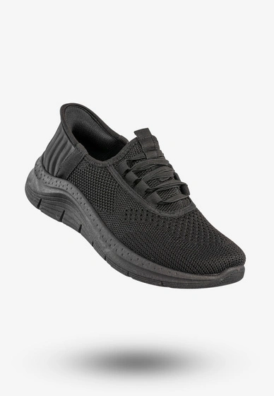 Sneakersy Damskie Wsuwane Buty Sportowe Czarne Funui PDJ269