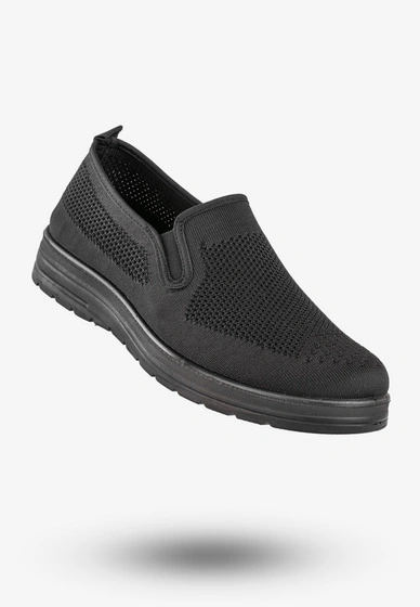Sneakersy Męskie Buty Sportowe Wsuwane News Czarne 9TX02-1022