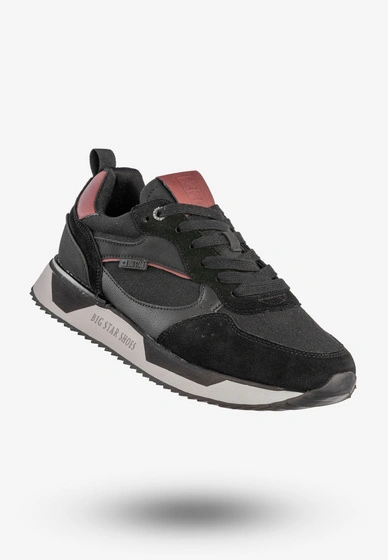 Sneakersy Męskie BIG STAR Buty Sportowe Czarne NN174350