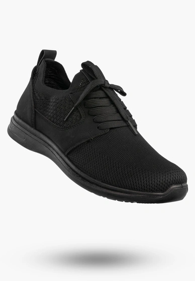Sneakersy Męskie Wsuwane Buty Sportowe Lekkie Czarne NEWS 26MN02-174
