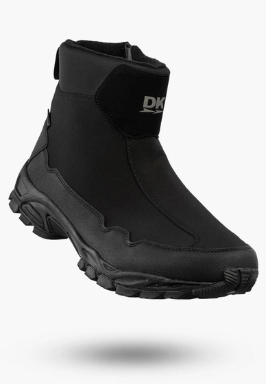 Śniegowce Męskie SoftShell DK Buty Zimowe Ocieplane Czarne Polaris