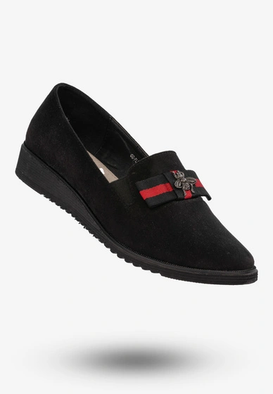 Mokasyny Damskie Buty Eleganckie Wygodne Czarne Goodin GD-FL325