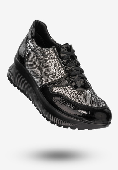 Sneakersy Damskie Półbuty Skórzane Buty Czarne Eleganckie eSKa 1943