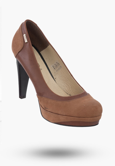 Buty Damskie Szpilki Brązowe Ze Skóry Naturalnej  Korda 1260/1