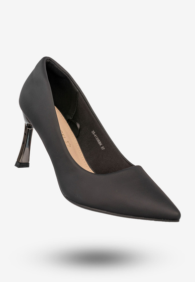Szpilki Damskie Ekoskóra Buty Na Obcasie Eleganckie Czarne Potocki
